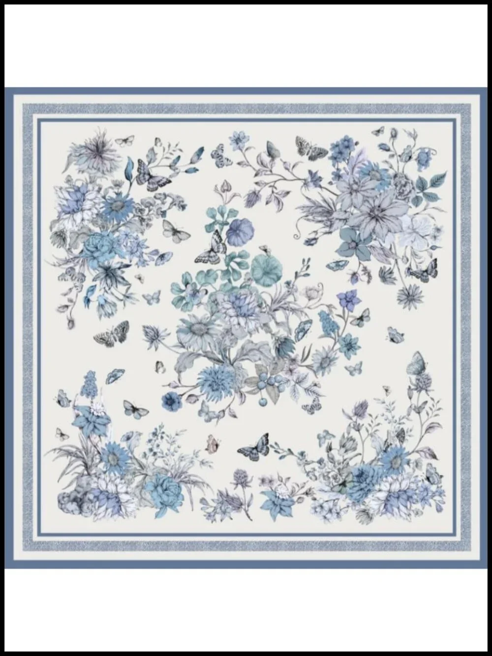 100% Pure Silk Twill Square Scarf 34x34
